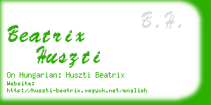 beatrix huszti business card